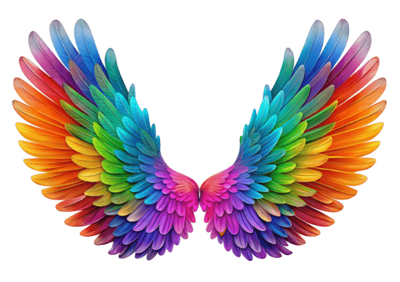 Download 3D Avatar Rainbow Pride Wings PNG - Avatar Collection