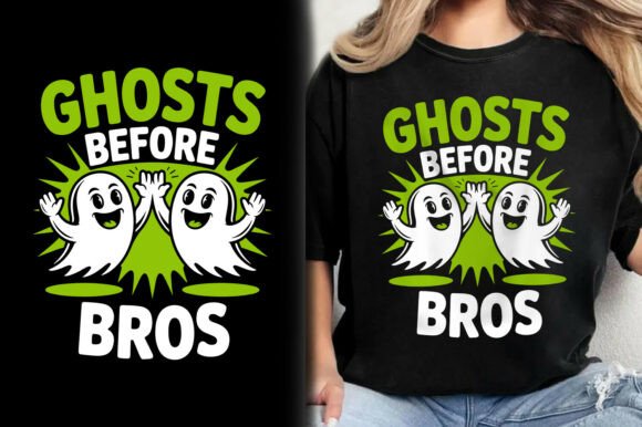 Download Ghosts Before Bros Halloween SVG T-Shirt - Premium Resources