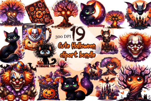 Download Cute Halloween Sublimation Clipart - Premium Bundle
